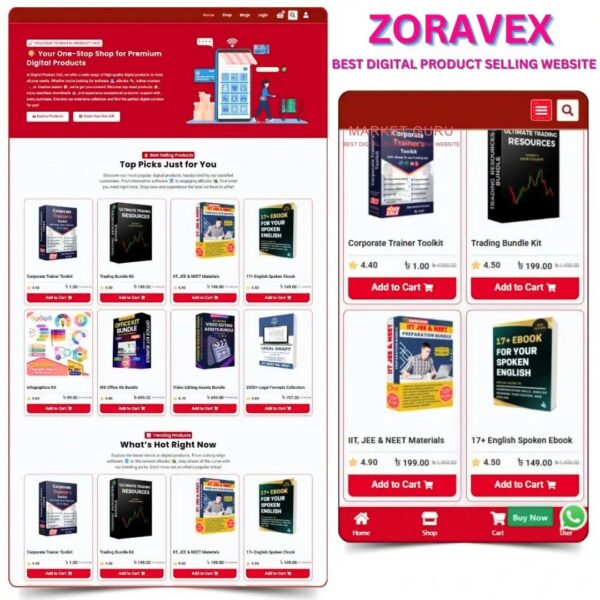 Digital Product Website – আপনার অনলাইন স্টোর দ্রুত শুরু করুন!