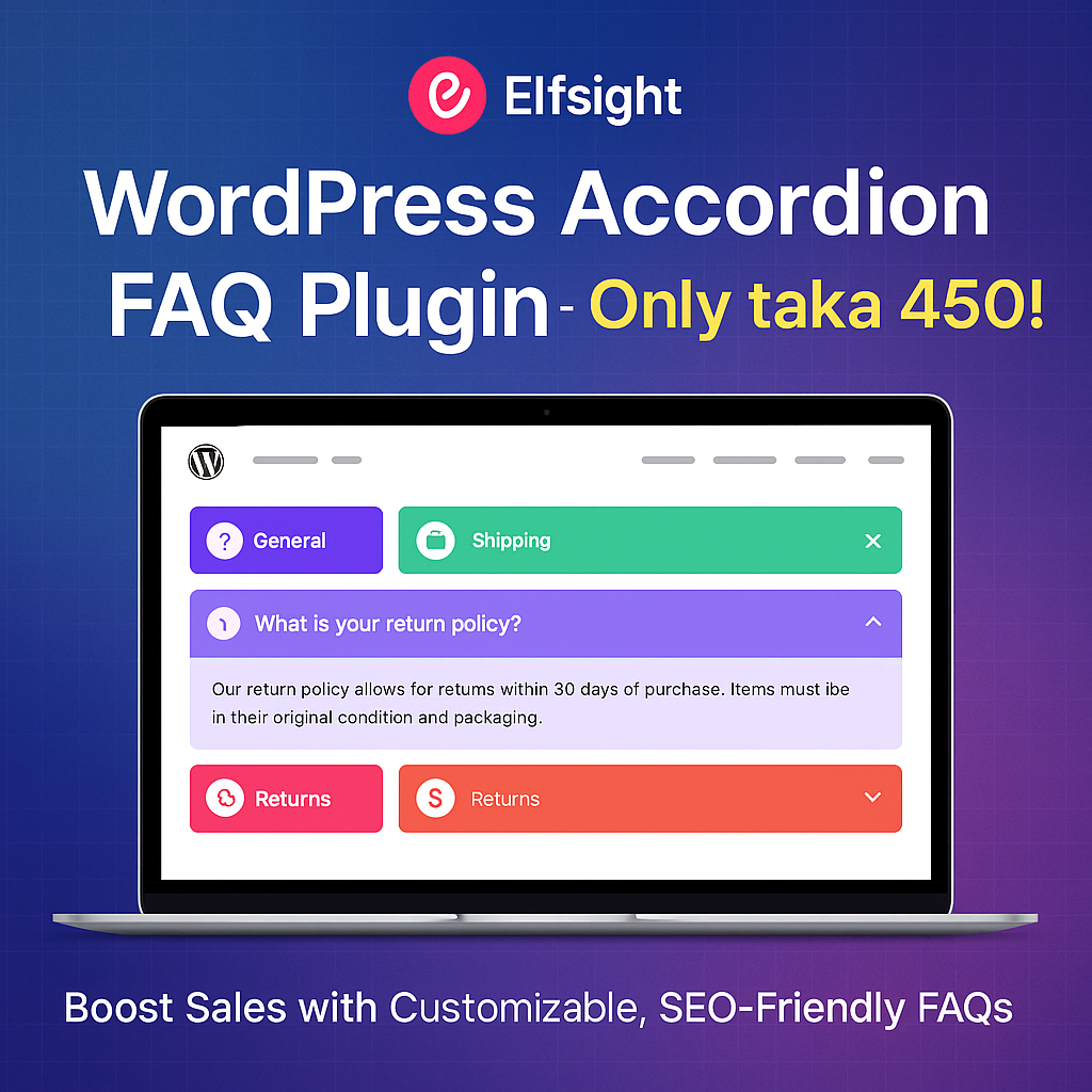 WordPress Accordion FAQ Plugin by Elfsight | Boost Sales & Engagement